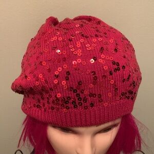 Red sparkly hat